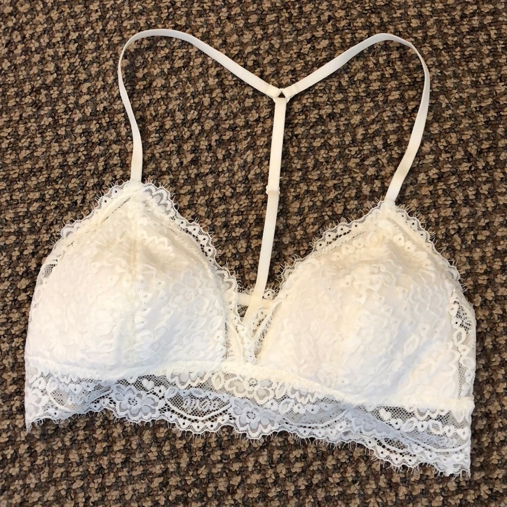 white bralette